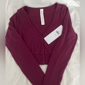 ALUX CROPPED ME TIME CARDIGAN